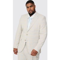 Plus karierter Skinny Blazer - Grau - 50, Grau von boohooman