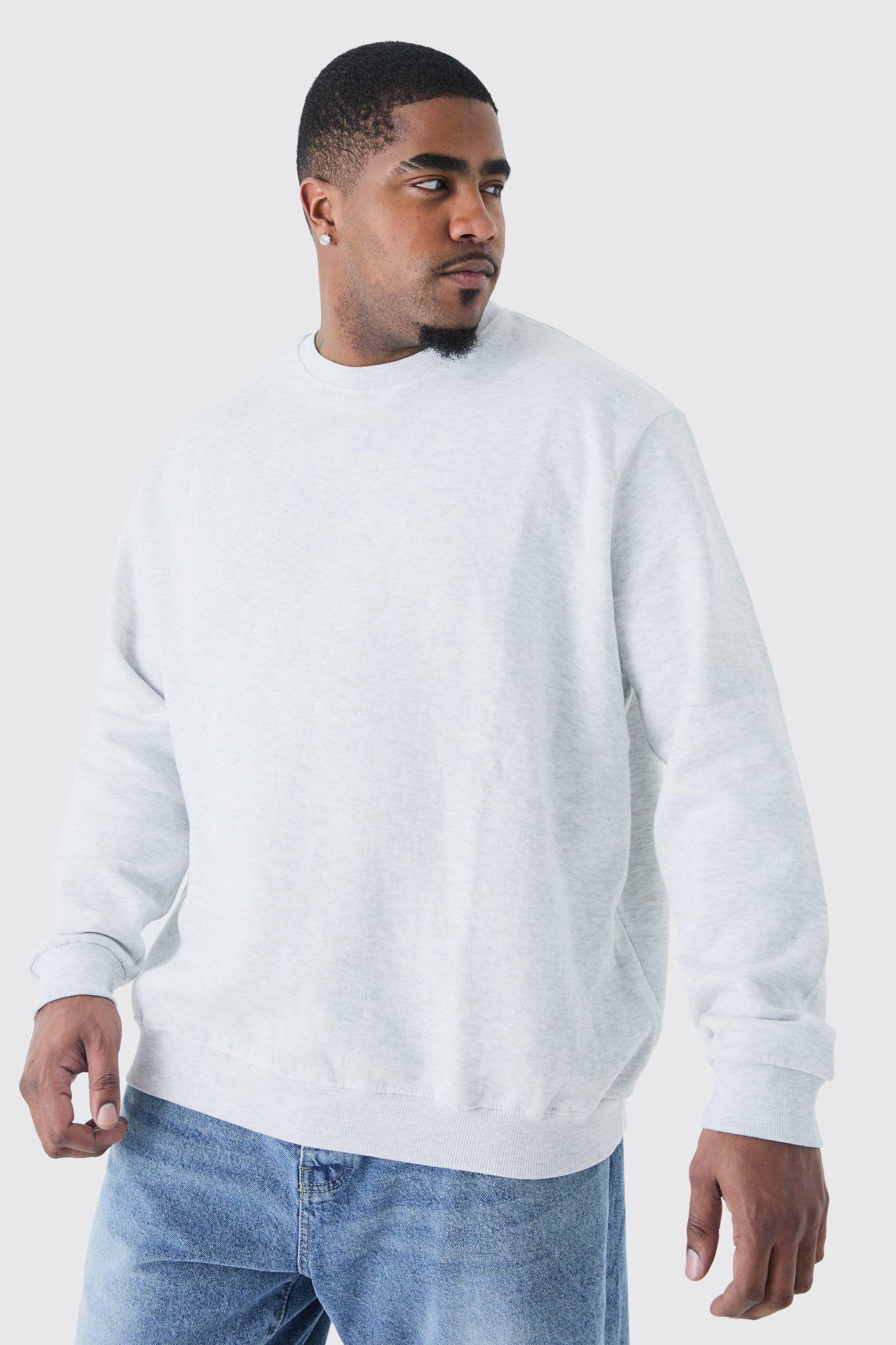 Mens Plus Sweatshirt - Grau - XXL, Grau von boohooman