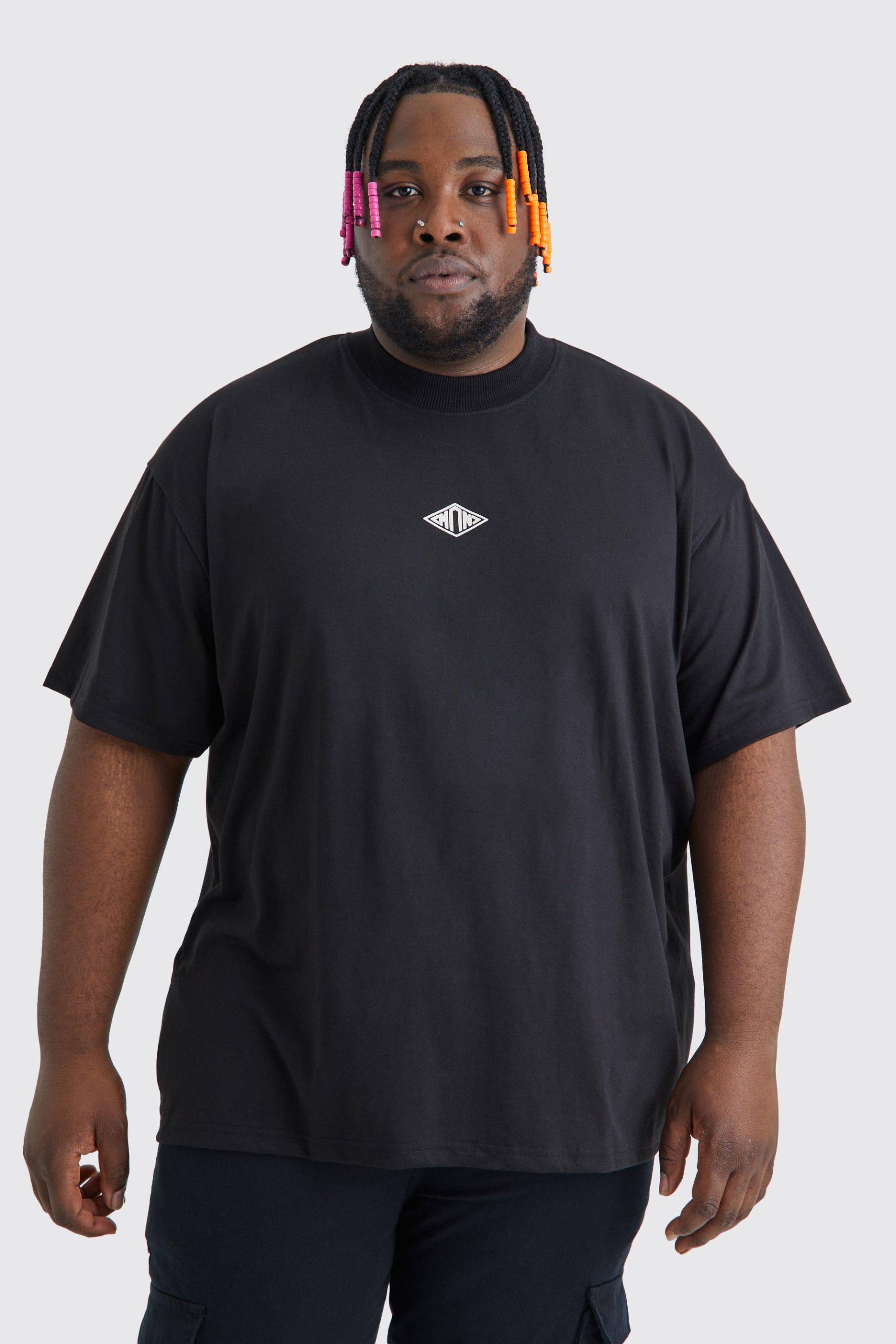 Mens Plus Oversize Man T-Shirt - Schwarz - XXXL, Schwarz von boohooman