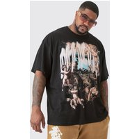 Mens Plus Oversized Official Renaissance T-shirt In Black - Schwarz - XXXXL, Schwarz von boohooman