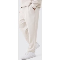 Mens Plus Slim Tapered Cropped Scuba Jogger - Grau - XXXL, Grau von boohooman