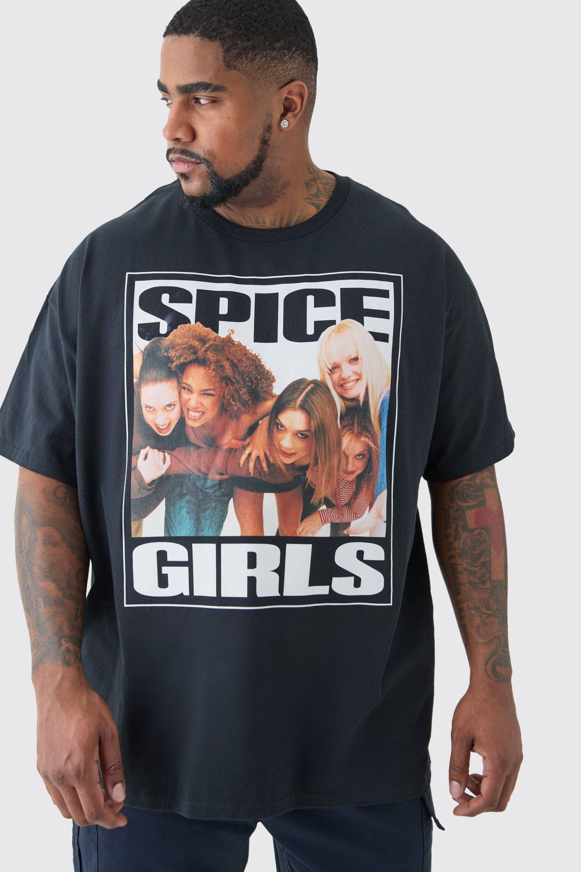 Mens Plus Spice Girls T-shirt In Black - Ecru - XXL, Ecru von boohooman