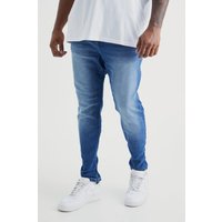 Mens Plus Super Skinny Stretch Jeans - Blau - 38, Blau von boohooman