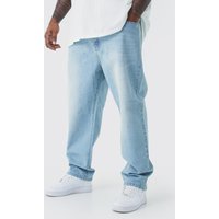 Mens Plus Tapered Fit Jeans - Blau - 40, Blau von boohooman
