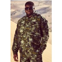 Mens Plus strukturiertes Camouflage Overshirt - Tarnfarben - XXXXL, Tarnfarben von boohooman
