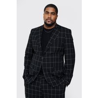 Plus karierter Skinny Blazer - Schwarz - 46, Schwarz von boohooman