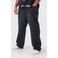 Plus lockere Jeans - Schwarz - 44, Schwarz von boohooman