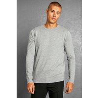 Mens Recycelter Crewneck Pullover - Grau - M, Grau von boohooman