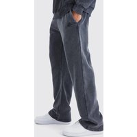 Mens Lockere Man Jogginghose mit Acid-Waschung - Grau - M, Grau von boohooman