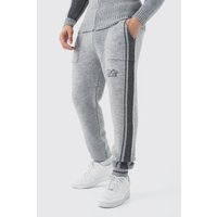 Mens Lockere Jogginghose mit Seitenstreifen - Grau - M, Grau von boohooman