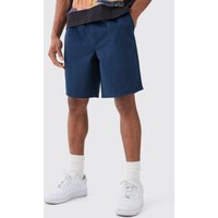 Mens Relaxed Fit Shorts - Blau - S, Blau von boohooman