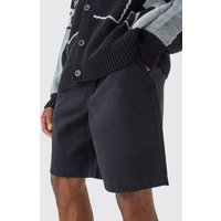 Mens Relaxed Fit Shorts - Schwarz - M, Schwarz von boohooman