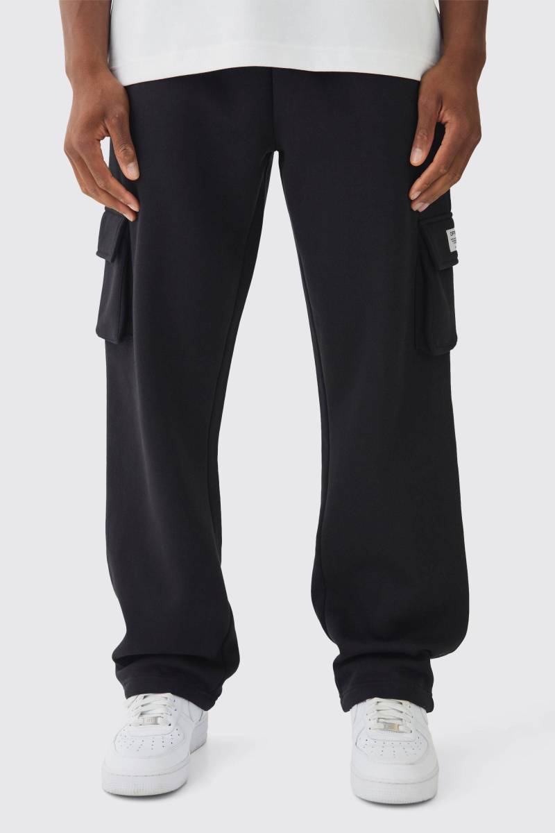 Lockere Basic Cargo-Jogginghose - Schwarz - M, Schwarz Lockere Basic Cargo-Jogginghose - Schwarz - M, Schwarz von boohooman
