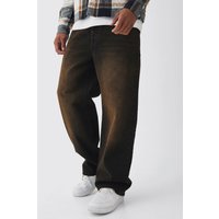 Lockere braune Jeans - 36R, Braun von boohooman