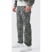 Lockere Jeans mit Detail - Schwarz - 32R, Schwarz von boohooman