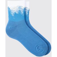 Mens Scenic Print Socks - Weiß - ONE SIZE, Weiß von boohooman