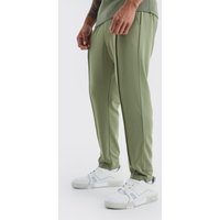 Mens Schmale Slim-Fit Jogginghose mit elastischem Bund - Grün - L, Grün von boohooman