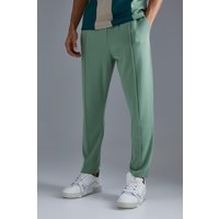 Mens Schmale Slim-Fit Jogginghose mit elastischem Bund - Grün - S, Grün von boohooman