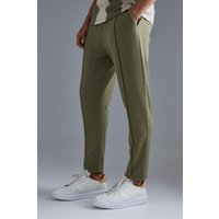 Mens Schmale Slim-Fit Jogginghose mit elastischem Bund - Khaki - M, Khaki von boohooman