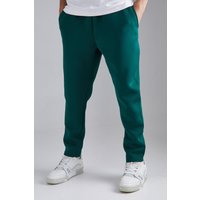 Mens Schmale Slim-Fit Scuba-Jogginghose - Grün - M, Grün von boohooman