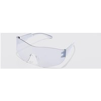 Mens Shield Lens Sunglasses - Silber - ONE SIZE, Silber von boohooman