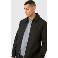 Mens Side Stripe Oversized Smart Bomber Jacket - Schwarz - L, Schwarz von boohooman