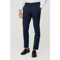 Mens Skinny Anzughose mit Nadelstreifen - Blau - 30, Blau von boohooman