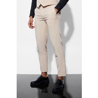 Mens Skinny Anzughose - nude - 34R, nude von boohooman