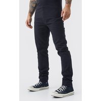 Mens Skinny Chino-Hose - Schwarz - 32, Schwarz von boohooman