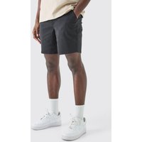 Mens Skinny Fit Chino Shorts - Schwarz - L, Schwarz von boohooman