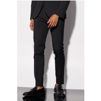 Mens Skinny Smoking-Anzughose - Schwarz - 28R, Schwarz von boohooman