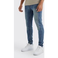 Mens Skinny Stretch Jeans - Blau - 30R, Blau von boohooman