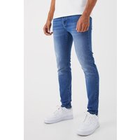 Mens Skinny Stretch Jeans - Blau - 32R, Blau von boohooman