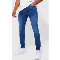 Mens Skinny Stretch Jeans - Blau - 32R, Blau von boohooman