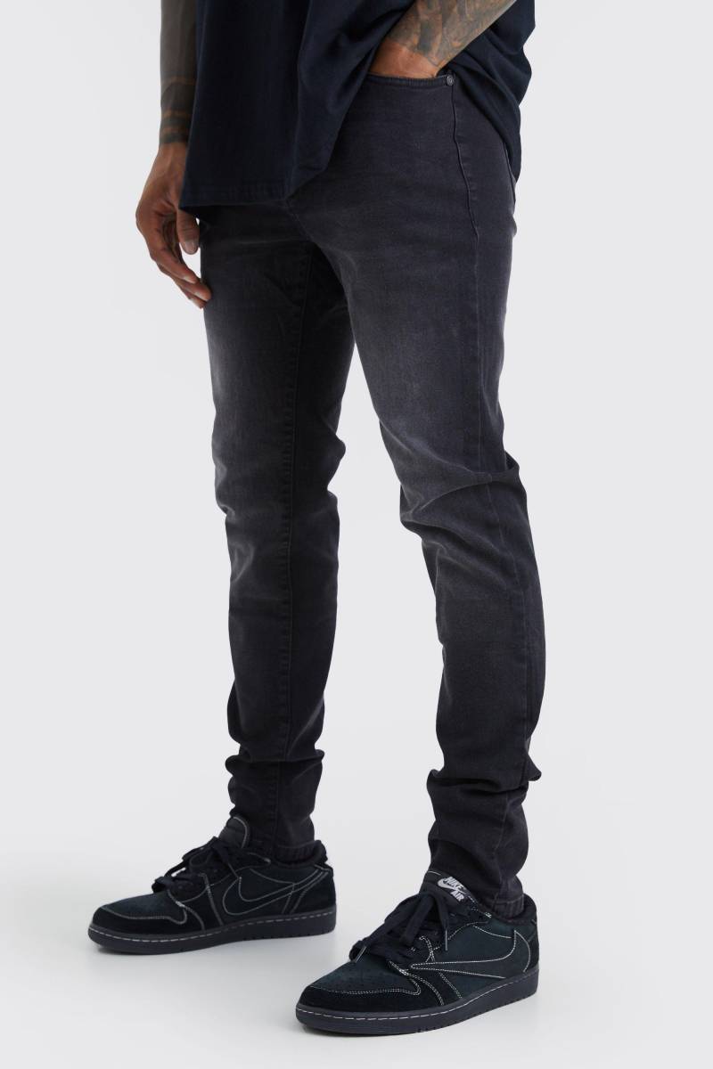 Mens Skinny Stretch Jeans - Schwarz - 30R, Schwarz von boohooman