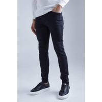 Mens Skinny Stretch Jeans - Schwarz - 34R, Schwarz von boohooman