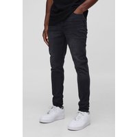 Skinny Stretch Jeans in Grau - 32R, Grau von boohooman