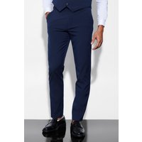 Mens Slim-Anzughose - Blau - 28, Blau von boohooman