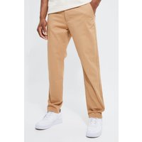 Mens Slim-Fit Chino-Hose - Beige - 32, Beige von boohooman