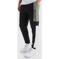 Mens Slim-Fit Jogginghose - Khaki - XL, Khaki von boohooman