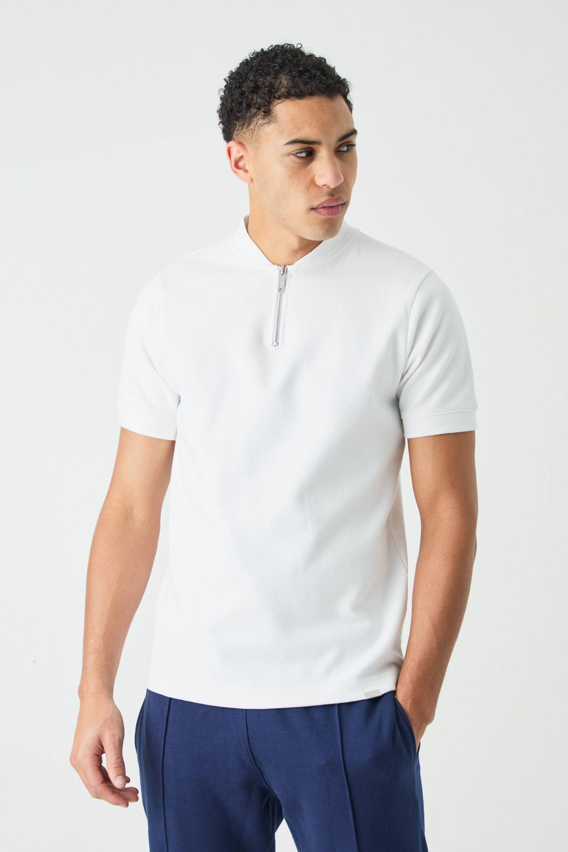 Mens Slim-Fit Man Poloshirt - Weiß - XL, Weiß von boohooman