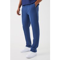 Mens Smarte Slim-Fit Jersey-Jogginghose - Blau - S, Blau von boohooman