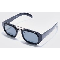 Mens Square Frame Sunglasses - Schwarz - ONE SIZE, Schwarz von boohooman