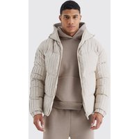 Steppjacke mit Kapuze - Grau - XS, Grau Steppjacke mit Kapuze - Grau - XS, Grau von boohooman