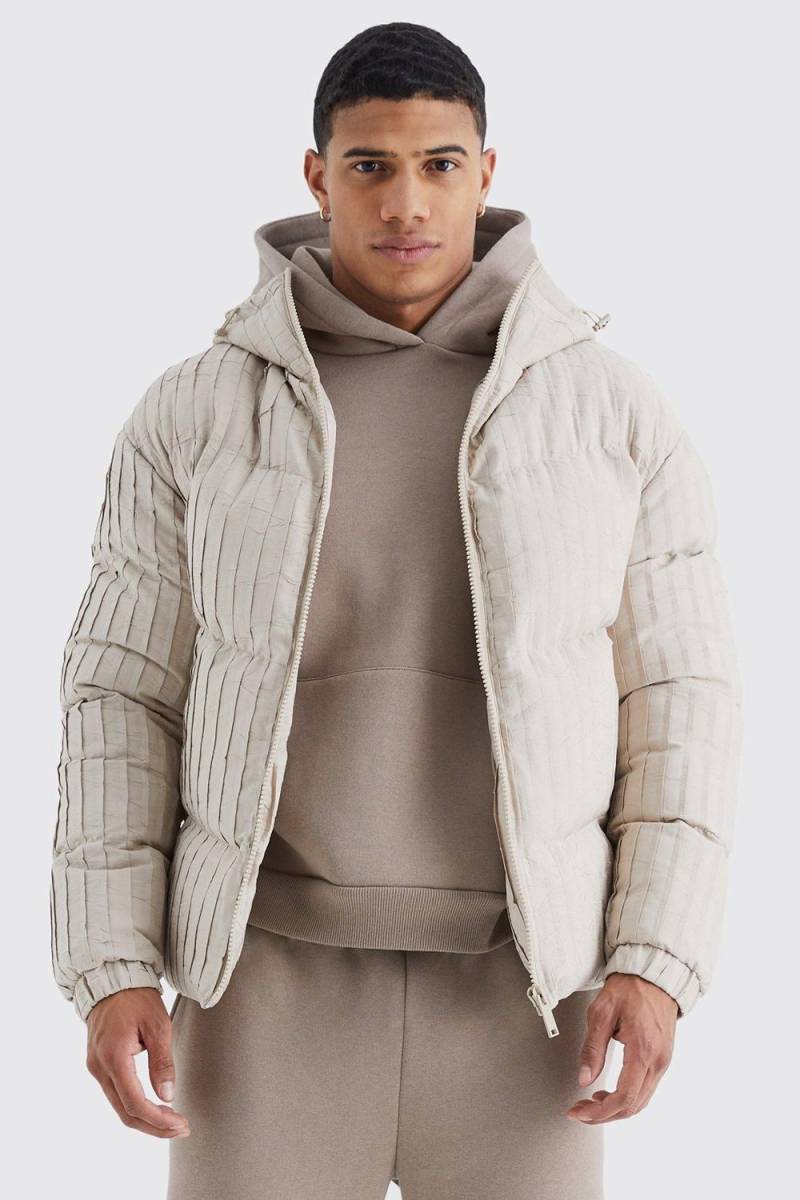 Steppjacke mit Kapuze - Grau - XS, Grau Steppjacke mit Kapuze - Grau - XS, Grau von boohooman