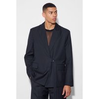 Mens Strap Detail Oversized Blazer - Schwarz - 36, Schwarz von boohooman