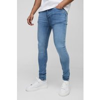 Super Skinny Stretch Jeans - Blau - 34R, Blau von boohooman