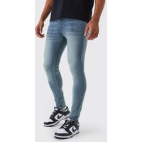 Super Skinny Stretch Jeans - Blau - 36R, Blau von boohooman