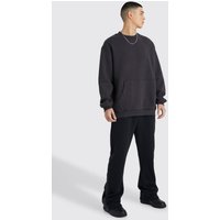 Mens Sweatshirt-Trainingsanzug - Schwarz - S, Schwarz von boohooman