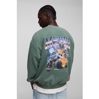 Sweatshirt mit geteiltem Saum - Grün - S, Grün Sweatshirt mit geteiltem Saum - Grün - S, Grün von boohooman
